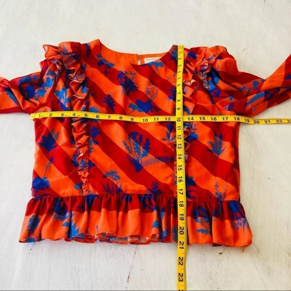 Anthropologie Siddhartha Bansal Ruffled Mansard Blouse Size Medium NWOT - Picture 12 of 15